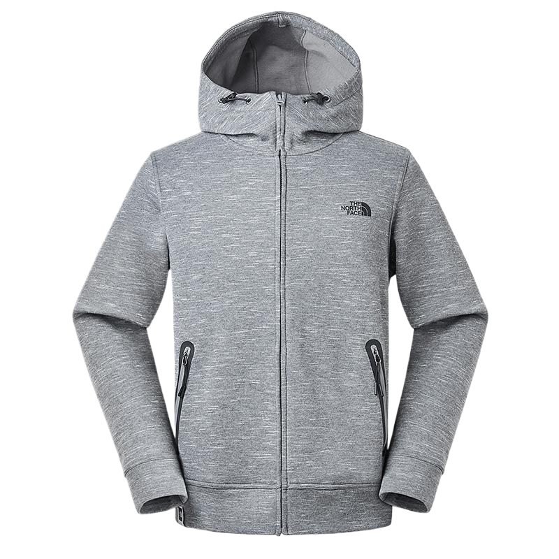 TNF Gray Simple Zip Hoodie Jacket NF0A3V4O-DYY