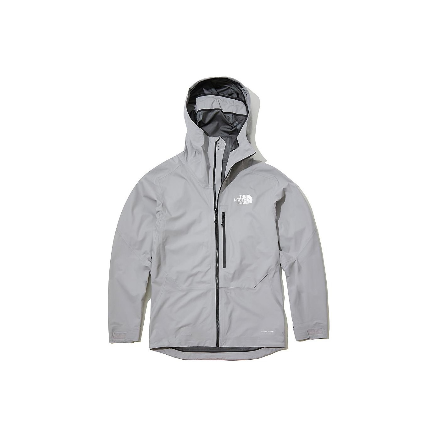 TNF Gray Solid Logo Print Hooded Jacket NJ2HL12B