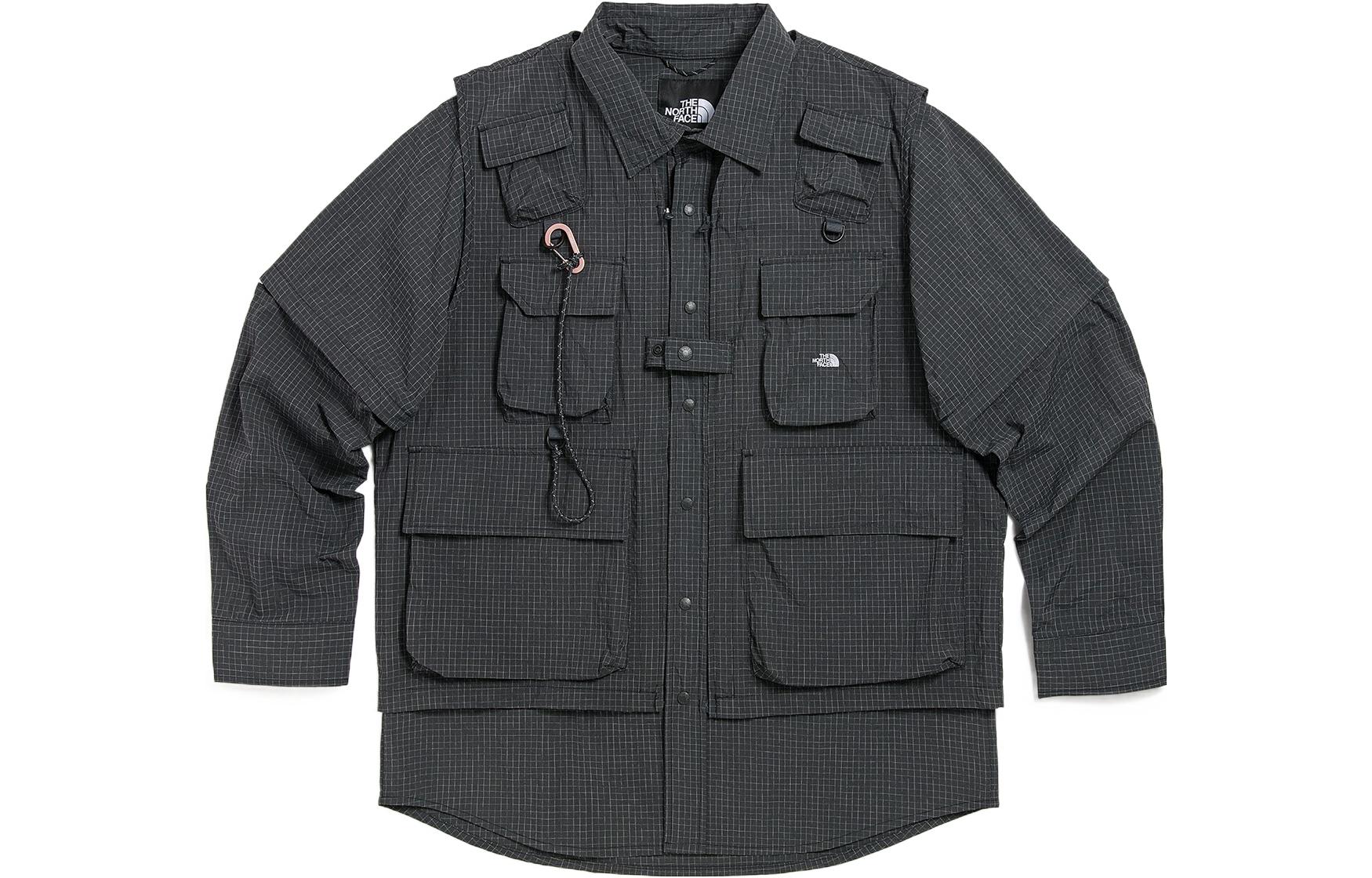 The North Face Gray Urban Exploration SS Pocket Work Shirt Jacket NF0A7QQB-0C5