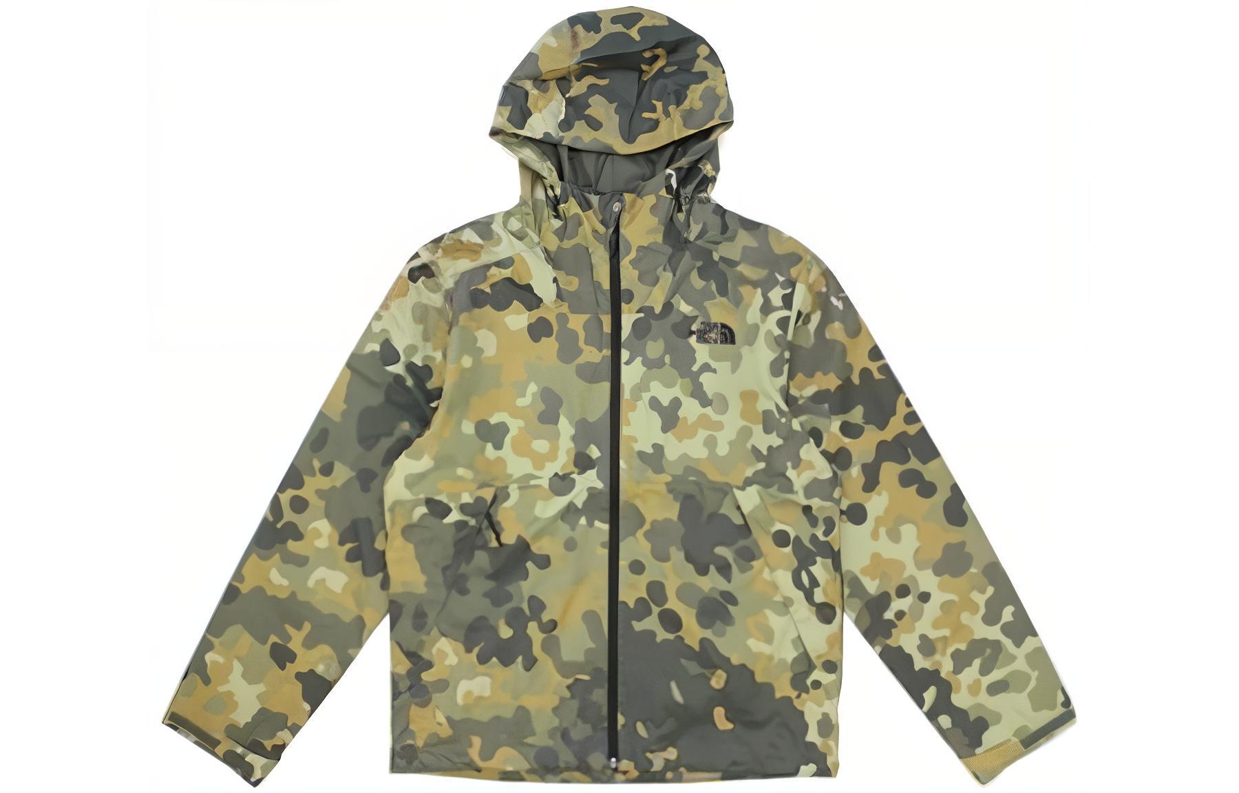 TNF Green Camo Hooded Casual Jacket NF0A33Q6-RT