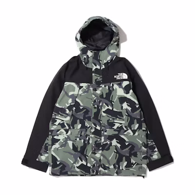 TNF Green Camo Logo Embroidered Zip Hoodie Jacket NP62135-AX