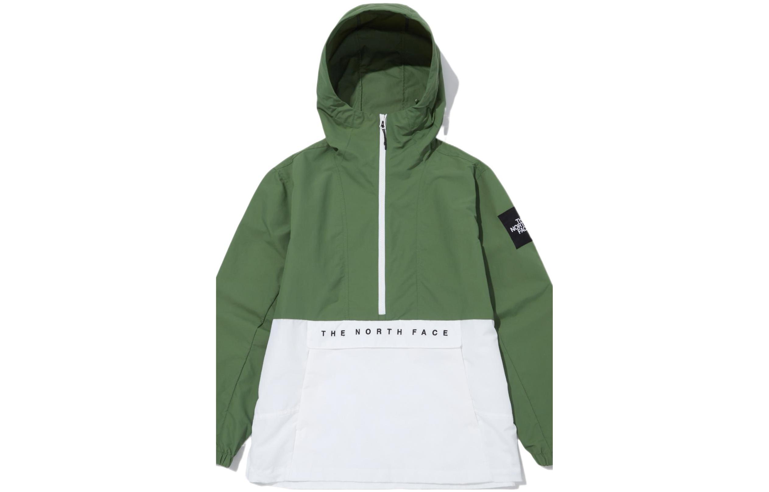 TNF Green Colorblock Half-Zip Hooded Jacket NA3BN11L