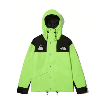 TNF Green Colorblock Hooded Waterproof Mountain Jacket NJ2HN04A
