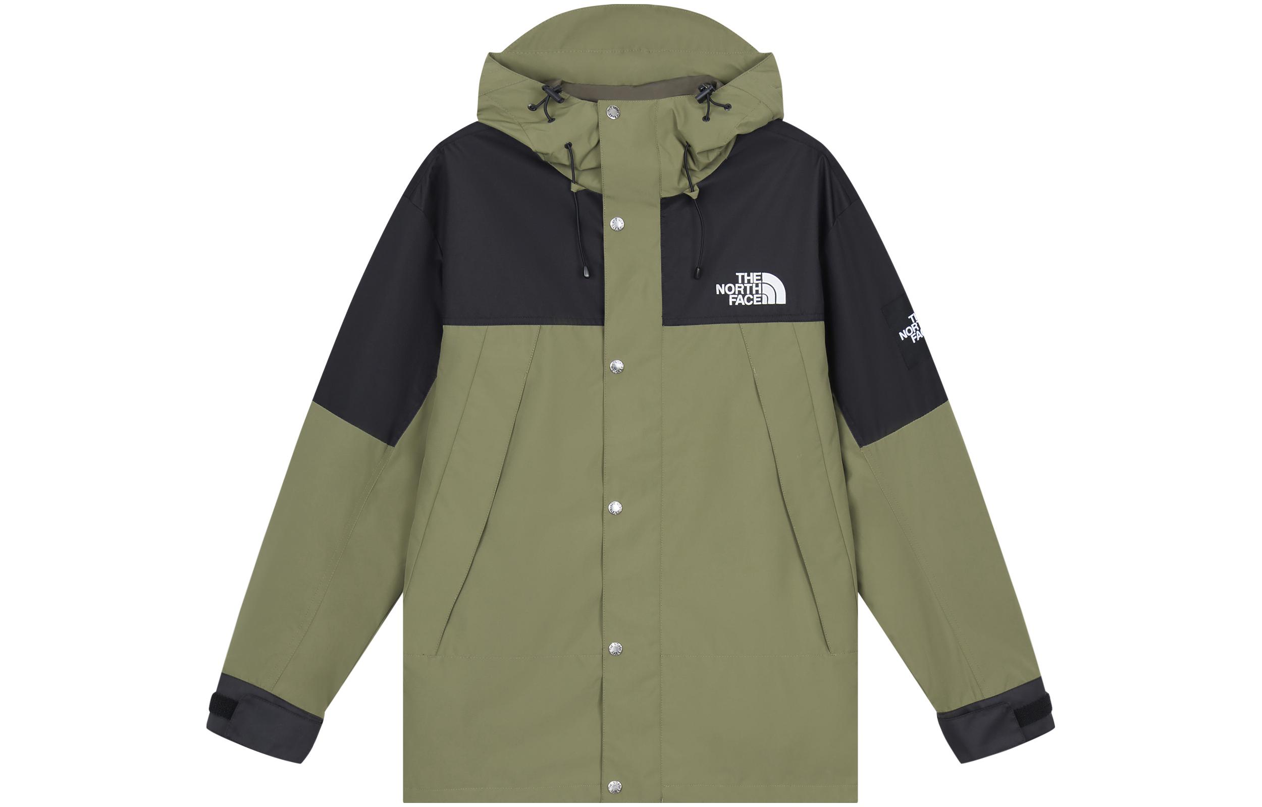 The North Face Green Colorblock Logo Embroidered Unisex Hoodie Jacket NI2HQ02J