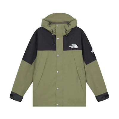 TNF Green Colorblock Logo Embroidered Unisex Hoodie Jacket NI2HQ02J