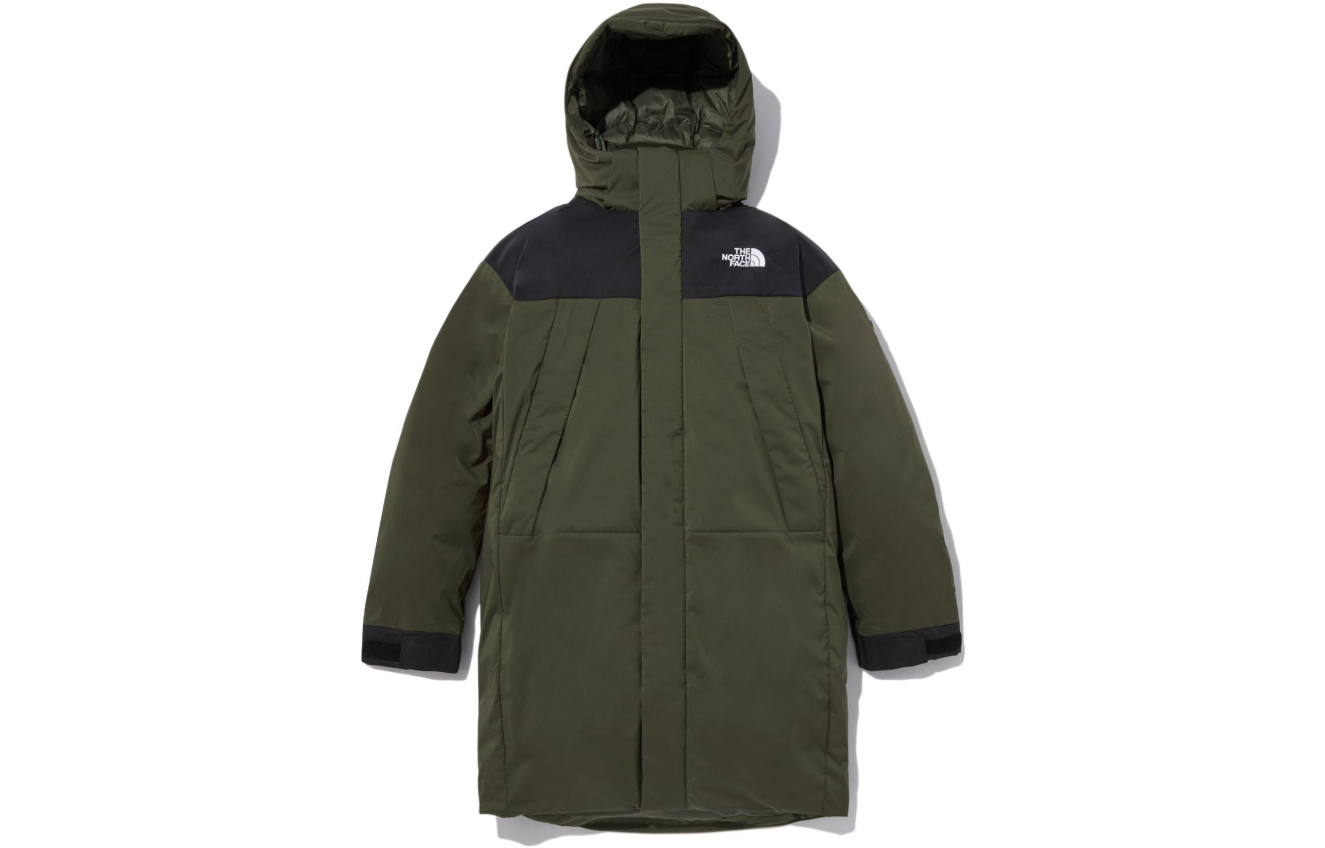 TNF Green Colorblock Logo Zip Down Hooded Jacket NC2DN50B
