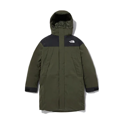 TNF Green Colorblock Logo Zip Down Hooded Jacket NC2DN50B
