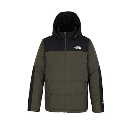 TNF Green Colorblock Waterproof Down Jacket Winter Hoodie NF0A4U82-21L