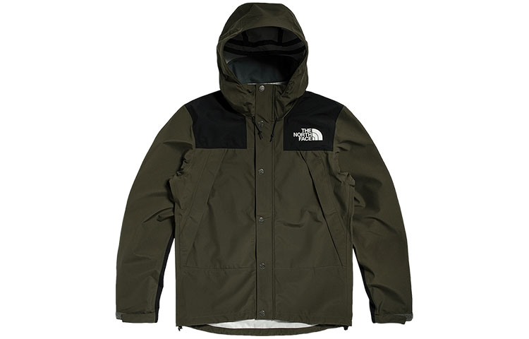 TNF Green Colorblock Waterproof Hooded Jacket NF0A5AZV-21L