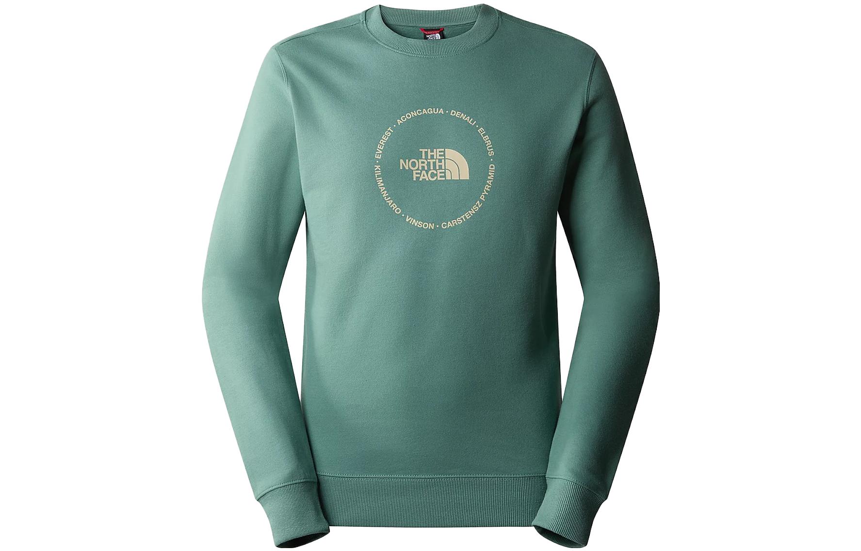 TNF Green Crewneck Sweatshirt with Geometric Logo Print NF0A89MT-I0F