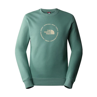 TNF Green Crewneck Sweatshirt with Geometric Logo Print NF0A89MT-I0F
