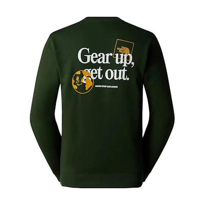 TNF Green Crewneck Sweatshirt with Letter Print NF0A89MP-9I1