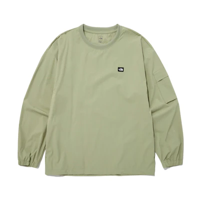 TNF Green Crewneck Sweatshirt with Logo Print NM5MP15B