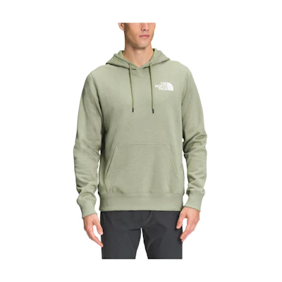 TNF Green E Logo Print Kangaroo Pocket Hoodie NF0A47614M1