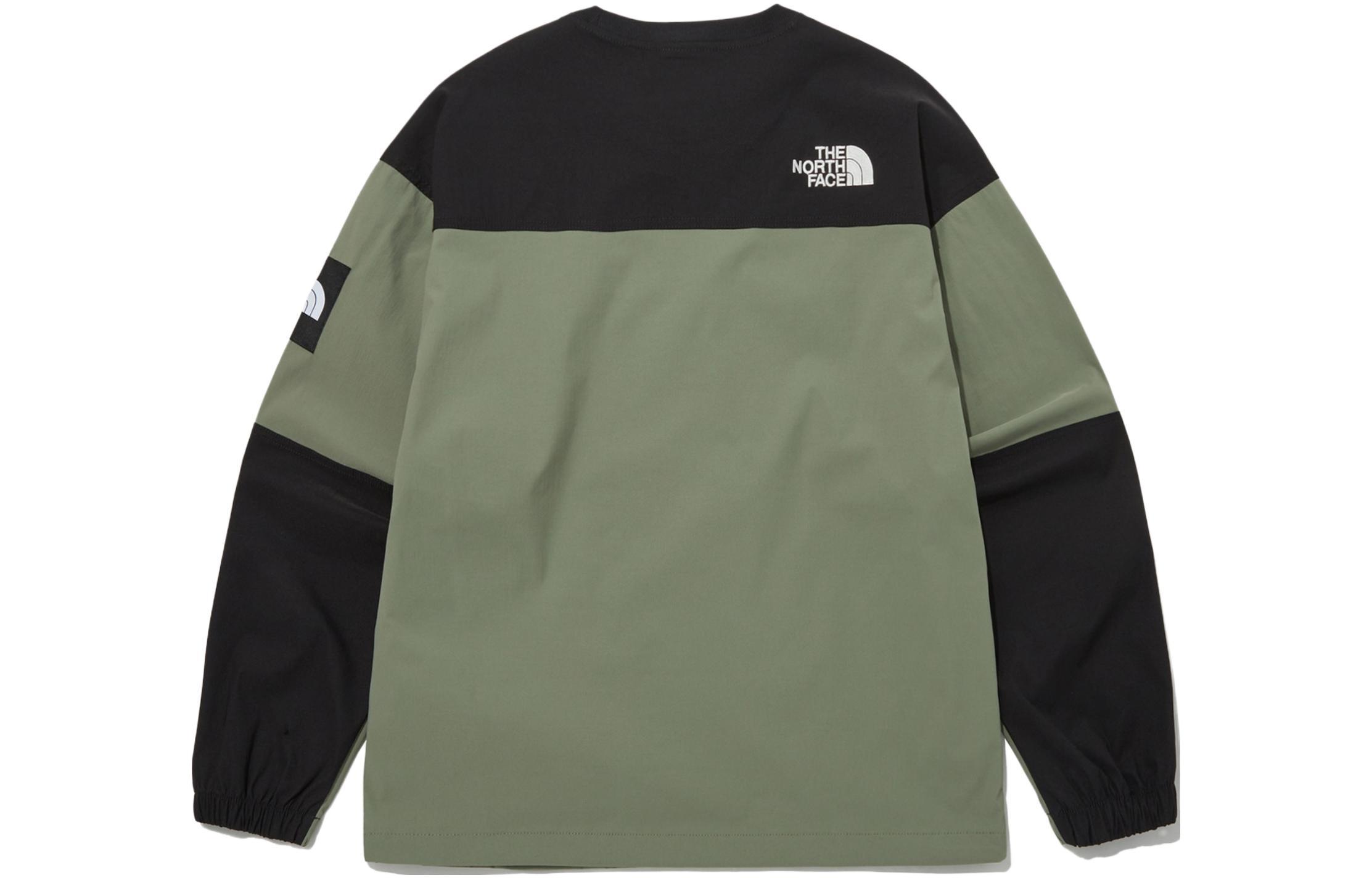TNF Green Embroidered Lettering Crewneck Sweatshirt Unisex Loose Fit NM5MP53K 圖 3