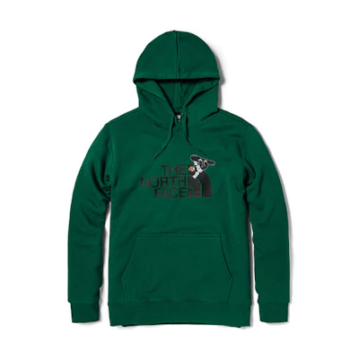 TNF Green Fleece Cotton Hoodie Pullover Unisex Outdoor Sports NF0A5JVQ-NL1