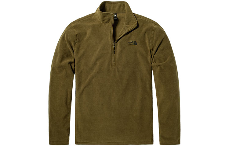 TNF Green Fleece Half-Zip Outdoor Pullover Jacket NF0A4U87-37U