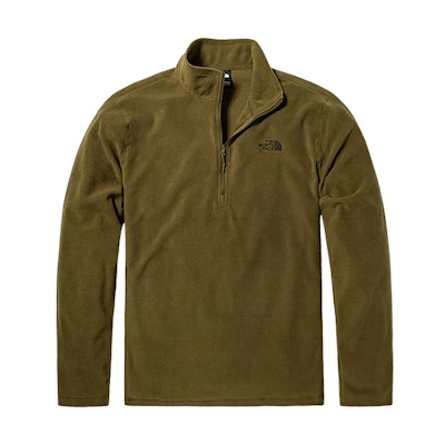 TNF Green Fleece Half-Zip Outdoor Pullover Jacket NF0A4U87-37U