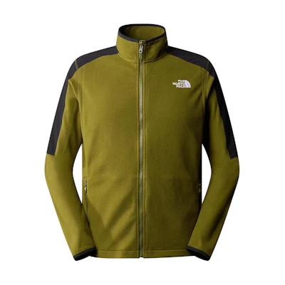 TNF Green Fleece Jacket with Zip and High Collar NF0A85AJ-PIB