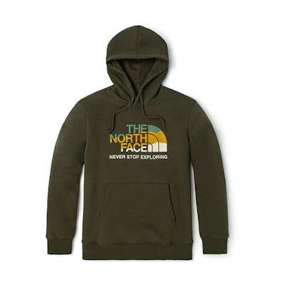 TNF Green Fleece Logo Hoodie Unisex Winter Pullover NF0A7W8K-21L