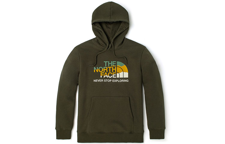 TNF Green Fleece Logo Hoodie Unisex Winter Pullover NF0A7W8K-21L 圖 2