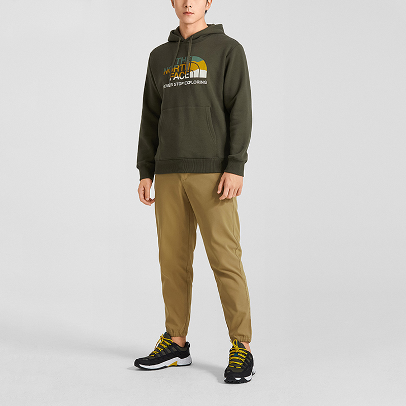 TNF Green Fleece Logo Hoodie Unisex Winter Pullover NF0A7W8K-21L 圖 4