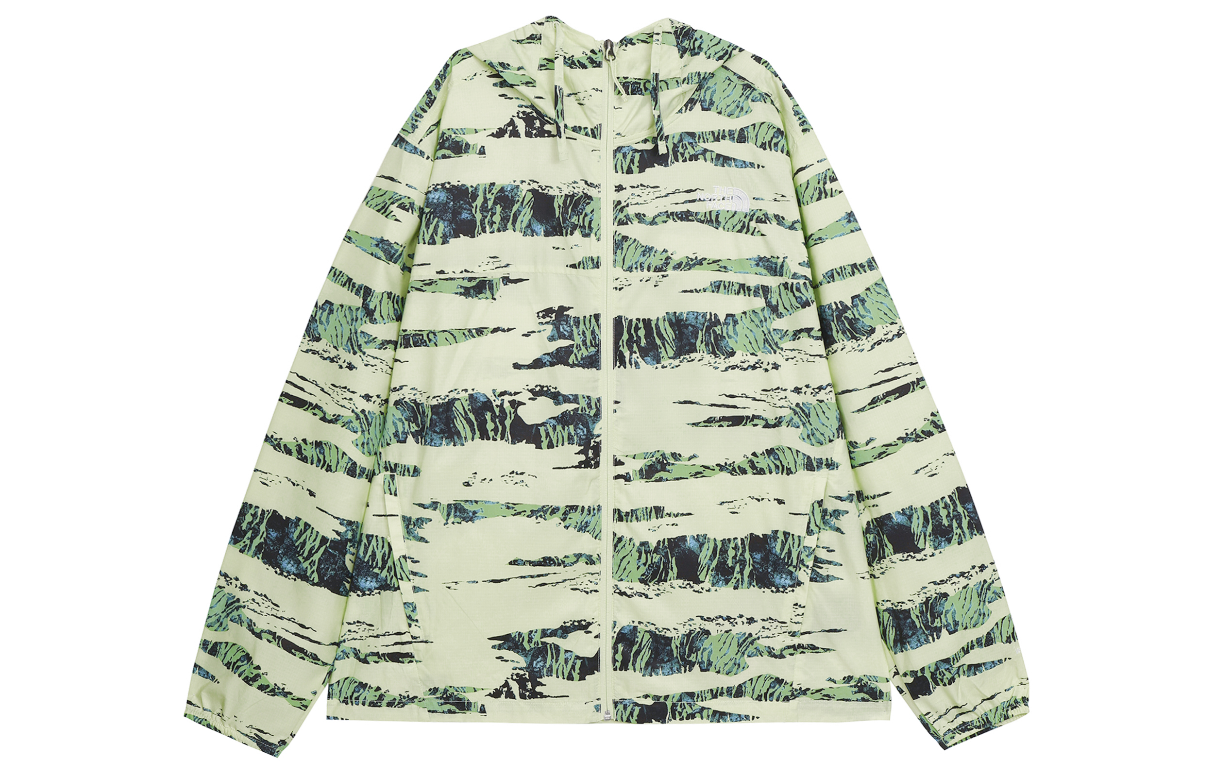 TNF Green Full-Print Insulated Hooded Zip-Up Jacket NF0A82RA-IO0