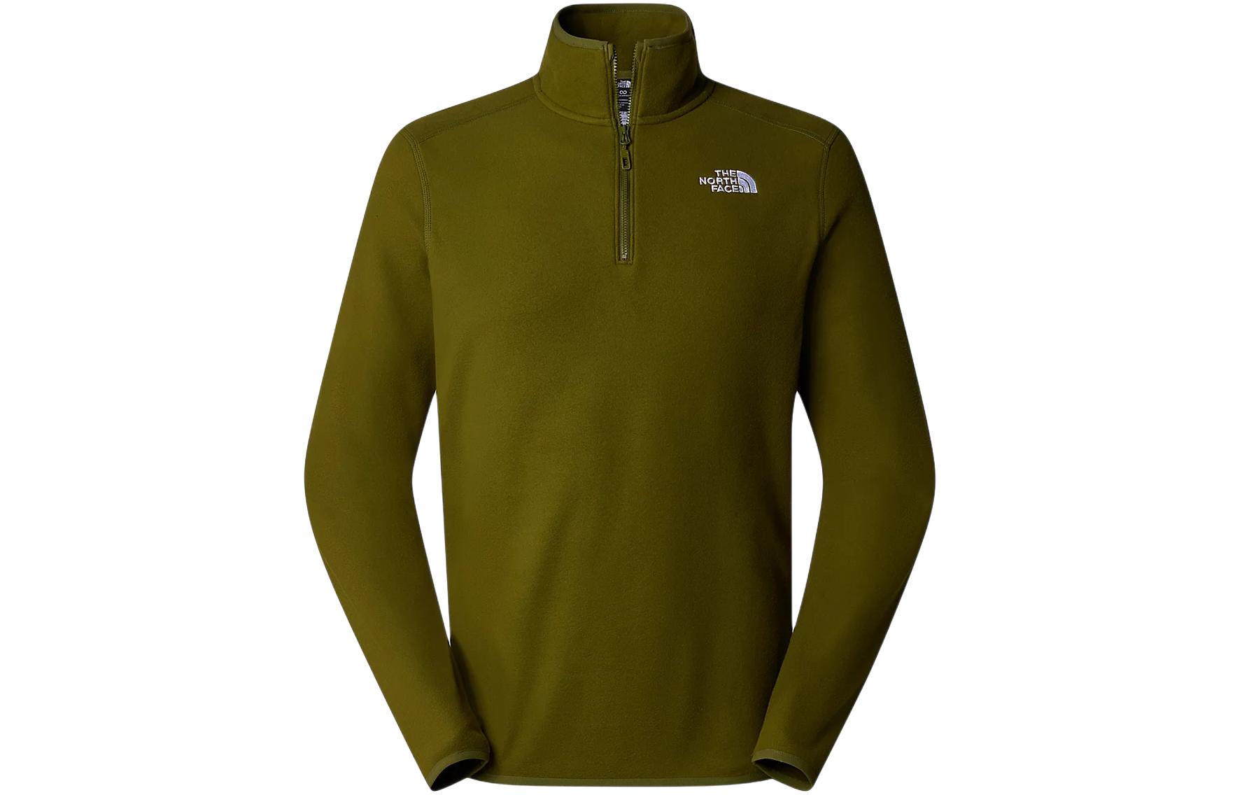 TNF Green Half-Zip Logo Fleece Pullover Sweater NF0A855W-PIB