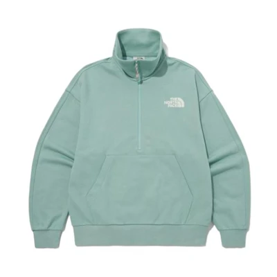 TNF Green Half-Zip Pullover Loose-Fit Sweatshirt NM5MP52L