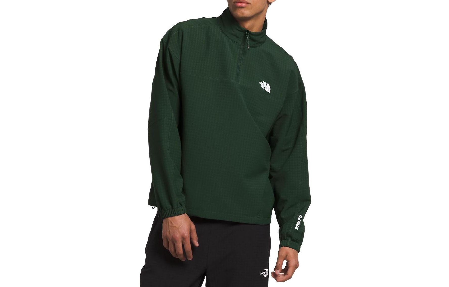 TNF Green Half-Zip Pullover Sweatshirt with Letter Logo NF0A832U-I0P