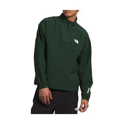 TNF Green Half-Zip Pullover Sweatshirt with Letter Logo NF0A832U-I0P