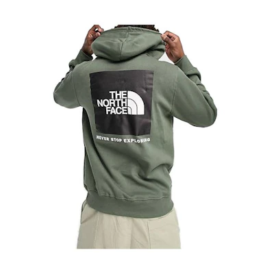 TNF Green Hoodie with Back Letter Logo Print NF0A4761-GCC