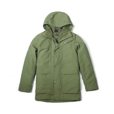 TNF Green Insulated Hooded Outdoor Jacket NF0A4NBS-7D6