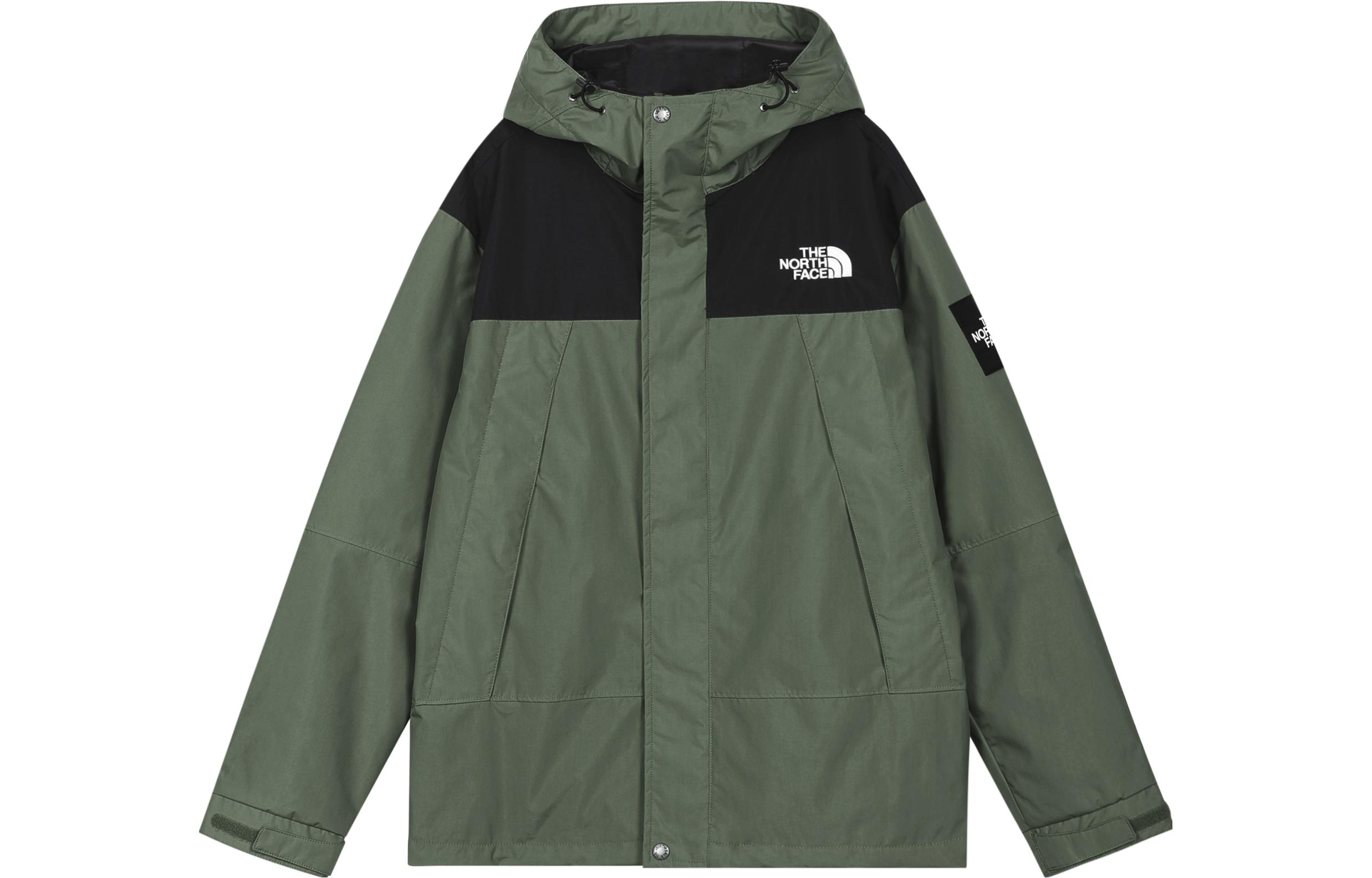 TNF Green Logo Embroidered Colorblock Zip Jacket NI3BN56L
