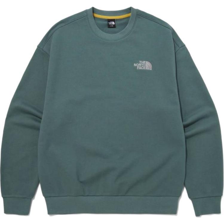 TNF Green Logo Embroidered Crewneck Long-Sleeve Sweatshirt NM5MP53B