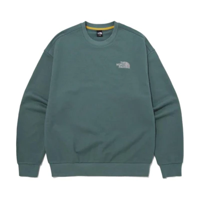 TNF Green Logo Embroidered Crewneck Long-Sleeve Sweatshirt NM5MP53B