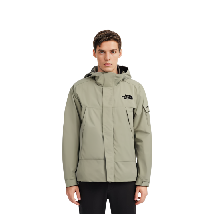 Purchase The North Face Jaket Hoodie Longgar Saku Bordir Logo Hijau NJ3BQ00C