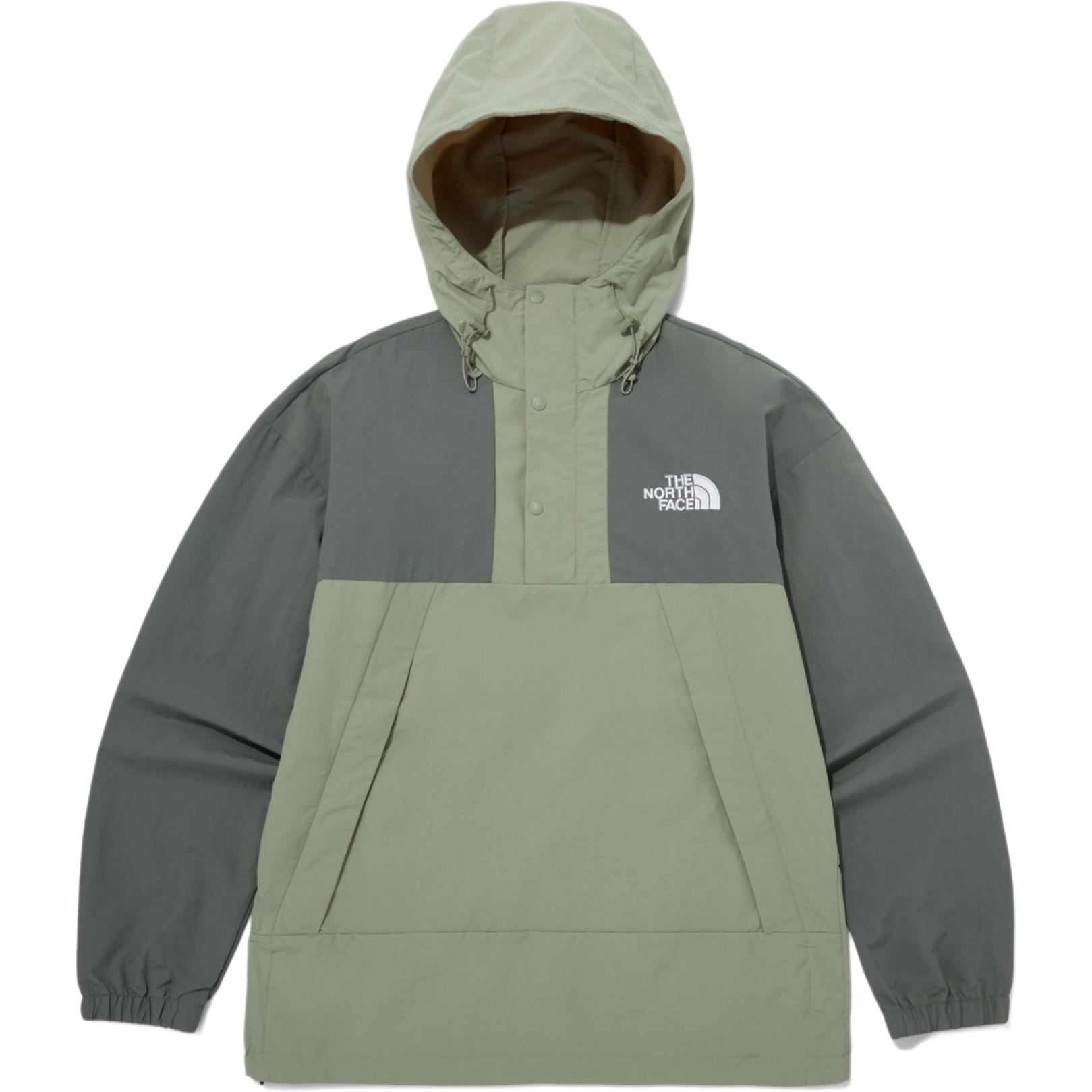 TNF Green Logo Embroidered Patchwork Hoodie Jacket Long Sleeve NA3BQ05B