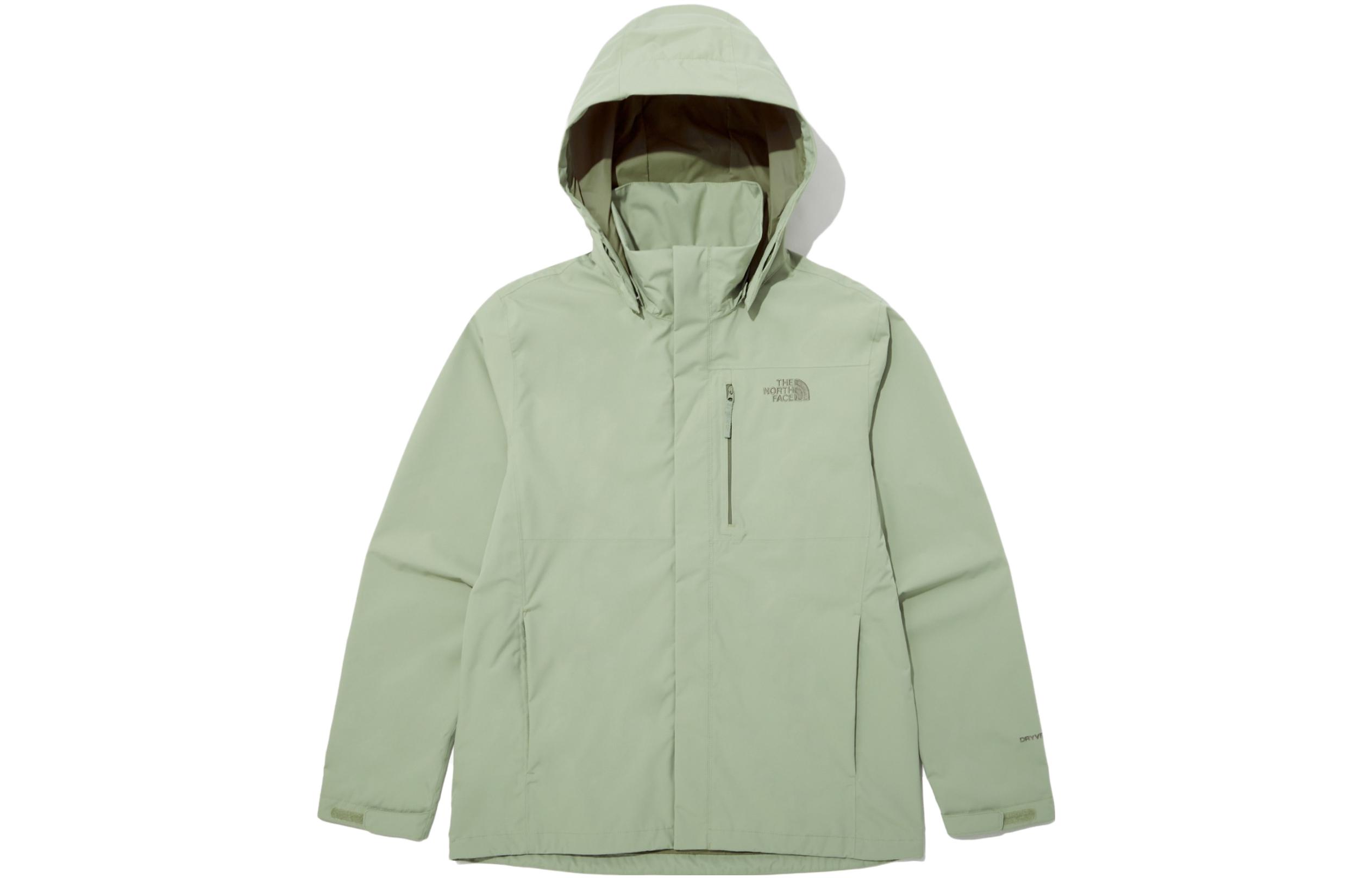 TNF Green Logo Embroidered Windproof Waterproof Hooded Jacket NJ2HP00C