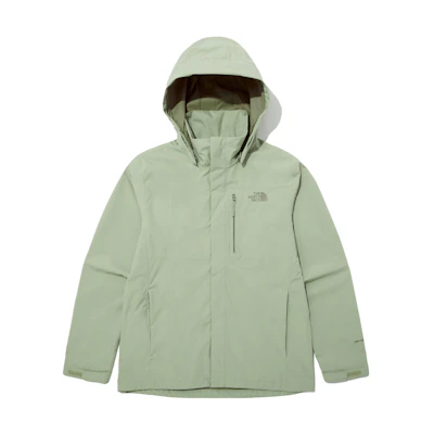 TNF Green Logo Embroidered Windproof Waterproof Hooded Jacket NJ2HP00C