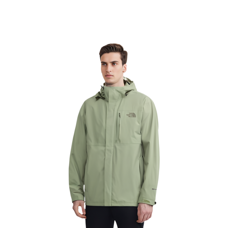 TNF Green Logo Embroidered Windproof Waterproof Hooded Jacket NJ2HP00C 圖 5
