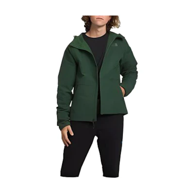 TNF Green Logo Embroidered Zip Hoodie Jacket NF0A7UJO-JO2