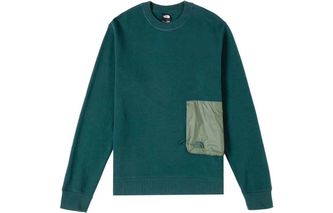 The North Face Green Logo Print Crewneck Pullover Sweatshirt NF0A7QT2-D7V