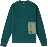 The North Face Green Logo Print Crewneck Pullover Sweatshirt NF0A7QT2-D7V The North Face Green Logo Print Crewneck Pullover Sweatshirt NF0A7QT2-D7V