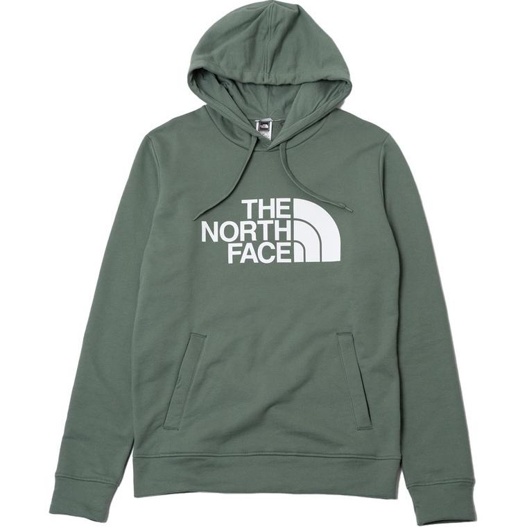 TNF Green Logo Print Hooded Long-Sleeve Sweatshirt NF0A4M8L-V1T
