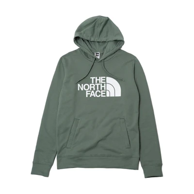 TNF Green Logo Print Hooded Long-Sleeve Sweatshirt NF0A4M8L-V1T