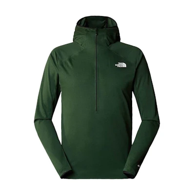 TNF Green Logo Print Hooded Zip Jacket NF0A84PT-I0P