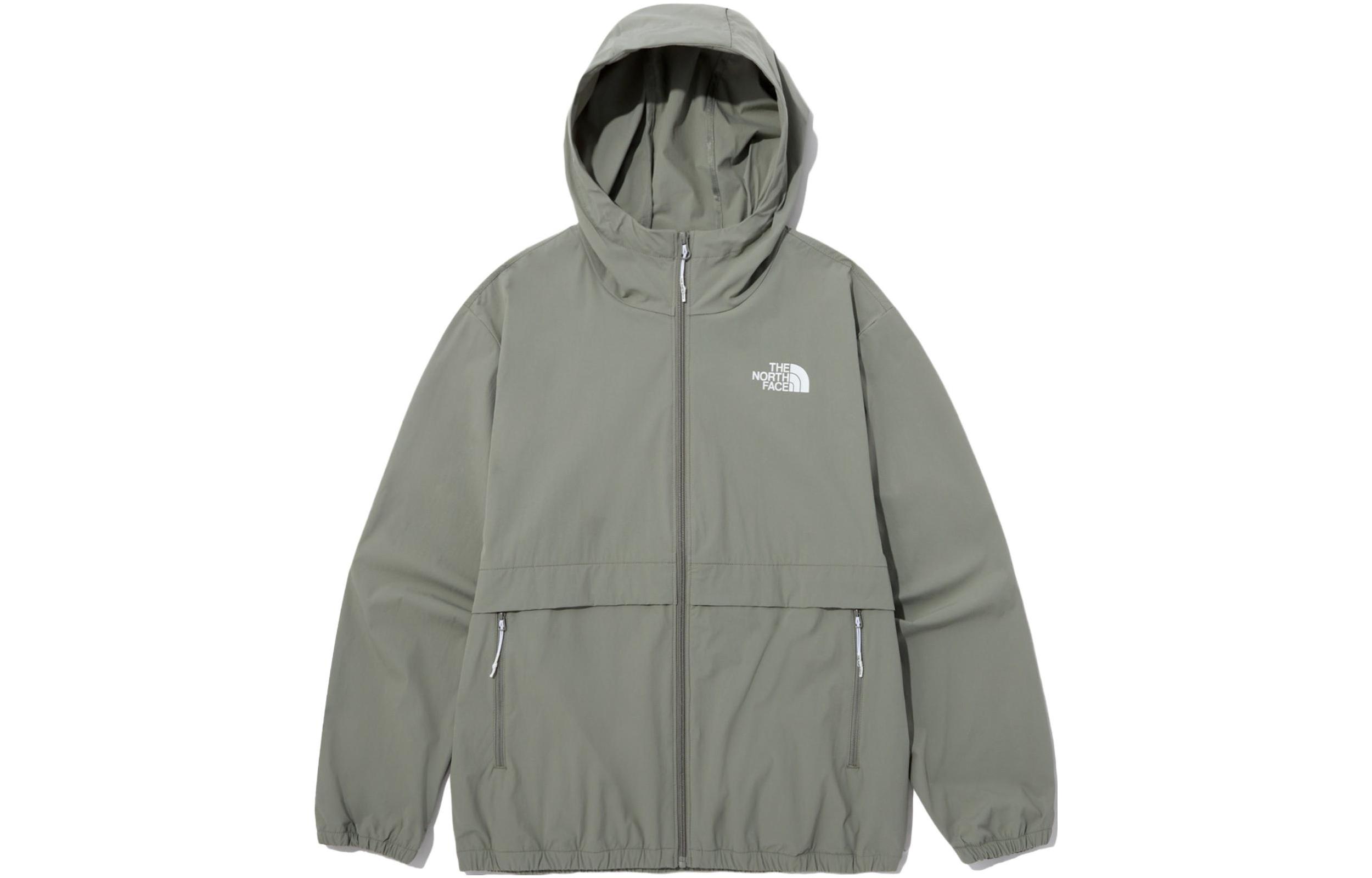 TNF Green Logo Print Hooded Zip Jacket NJ3BP10L