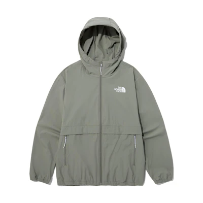 TNF Green Logo Print Hooded Zip Jacket NJ3BP10L
