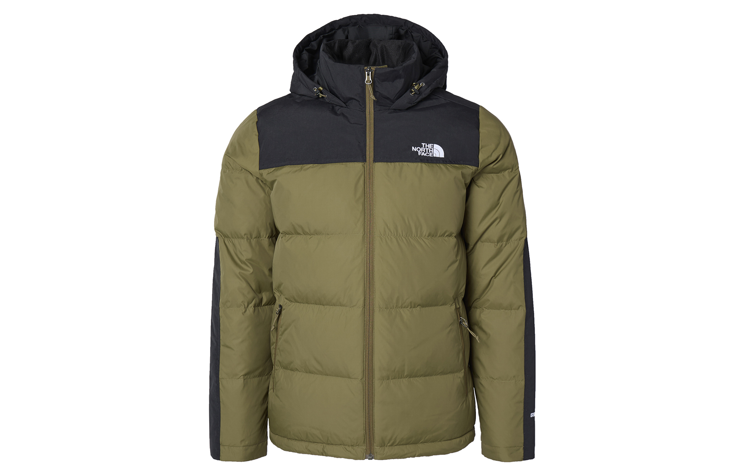 TNF Green Logo Print Short Outdoor Down Jacket NF0A4U82-WMB